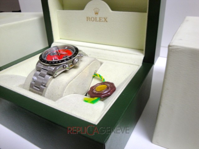 Rolex replica daytona vintage paul newman ref. 6263 california red dial orologio replica copia imitazione - immagine 4