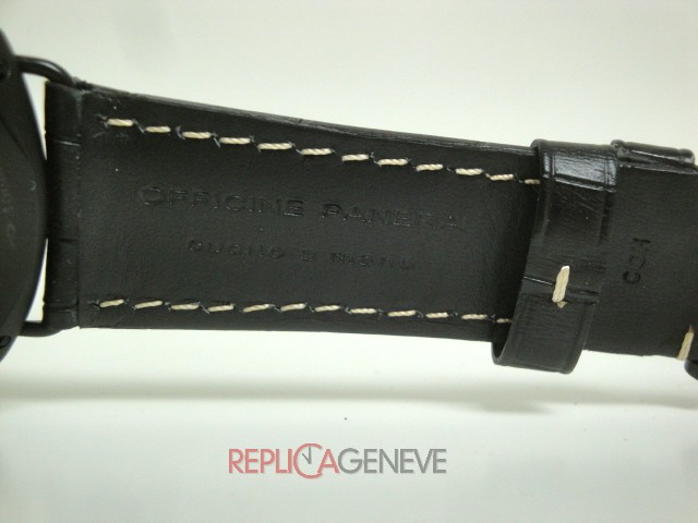 Officine Panerai replica radiomir titanium 8 days pvd strip leather orologio replica imitazione - immagine 7