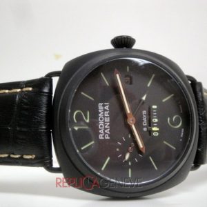 Officine Panerai replica radiomir titanium 8 days pvd strip leather orologio replica imitazione
