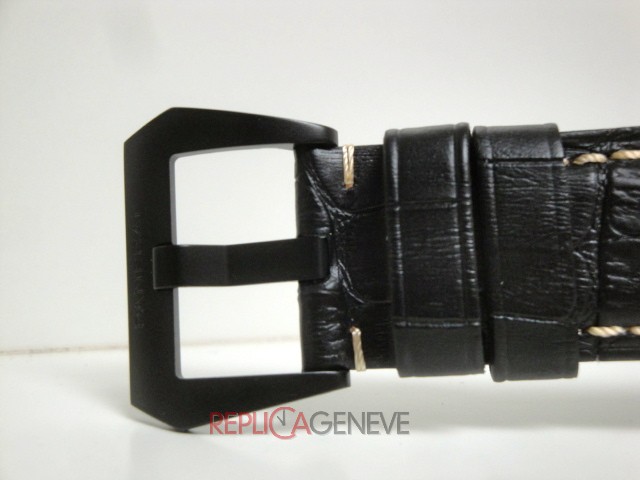 Officine Panerai replica radiomir titanium 8 days pvd strip leather orologio replica imitazione - immagine 10