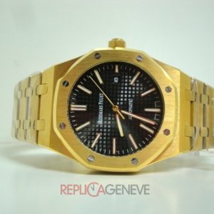 Audemars Piguet replica royal oak  jumbo oro giallo black dial orologio replica imitazione