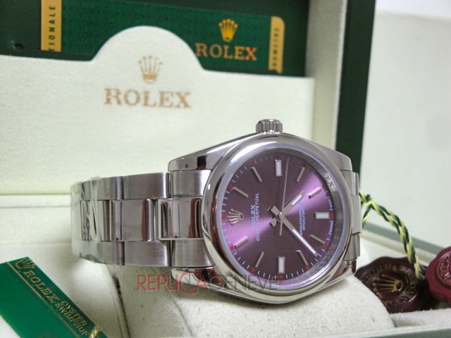 Rolex replica Oyster Perpetual 114200 red Grape orologio replica