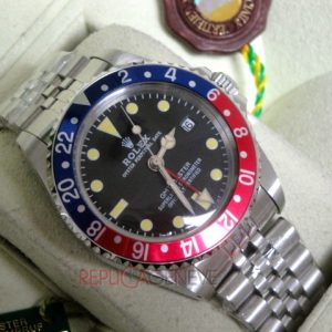 Rolex replica GMT master II vintage plexy 1675 rosso blu jubilèè orologio replica imitazione