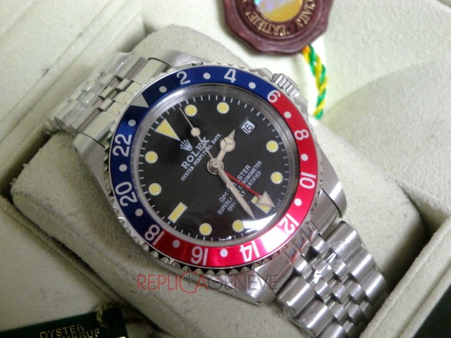 Rolex replica GMT master II vintage plexy 1675 rosso blu jubilèè orologio replica imitazione