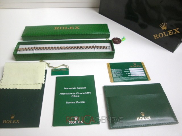 Rolex replica gioielli bracciale jubilèè strip acciaio oro rosa imitazione copia perfetta - immagine 3