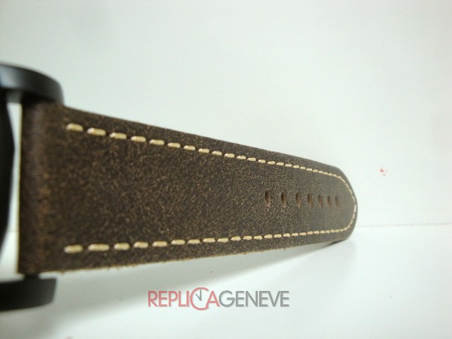 Officine Panerai replica luminor submersible pro-hunter pvd cinturino pelle orologio replica imitazione - immagine 12