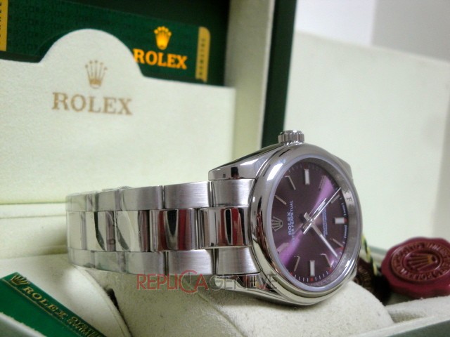 Rolex replica Oyster Perpetual 114200 red Grape orologio replica - immagine 2