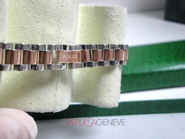 Rolex replica gioielli bracciale jubilèè strip acciaio oro rosa imitazione copia perfetta - immagine 11