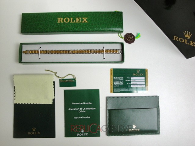 Rolex replica gioielli bracciale jubilèè strip acciaio oro giallo imitazione copia perfetta - immagine 2