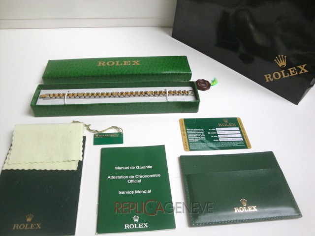 Rolex replica gioielli bracciale jubilèè strip acciaio oro giallo imitazione copia perfetta - immagine 3