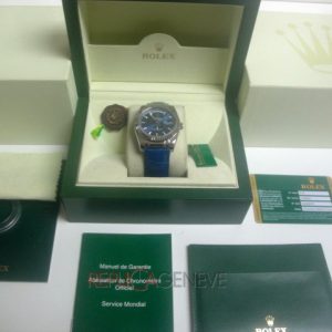 Rolex replica daydate leather strip blue orologio replica copia imitazione