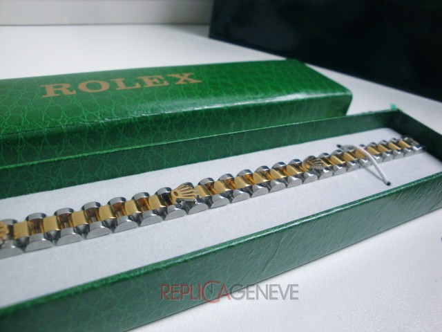 Rolex replica gioielli bracciale jubilèè strip acciaio oro giallo imitazione copia perfetta - immagine 4