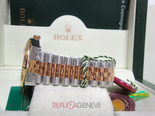 Rolex replica datejust acciaio oro giallo white dial barrette imitazione copia - immagine 8