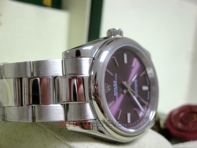 Rolex replica Oyster Perpetual 114200 red Grape orologio replica - immagine 3
