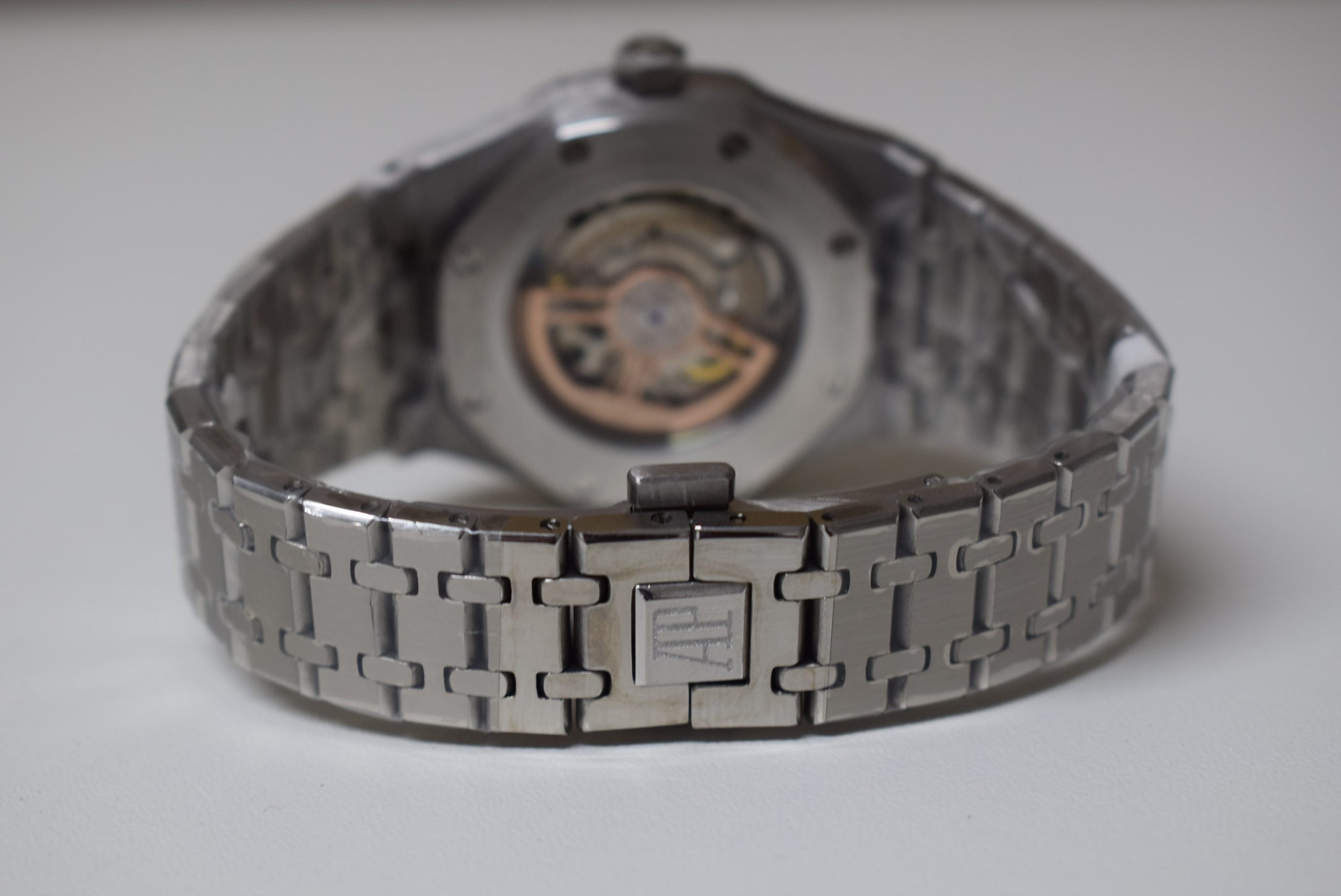 Audemars Piguet replica royal oak jumbo acciaio black dial big size 41mm orologio replica imitazione - immagine 3