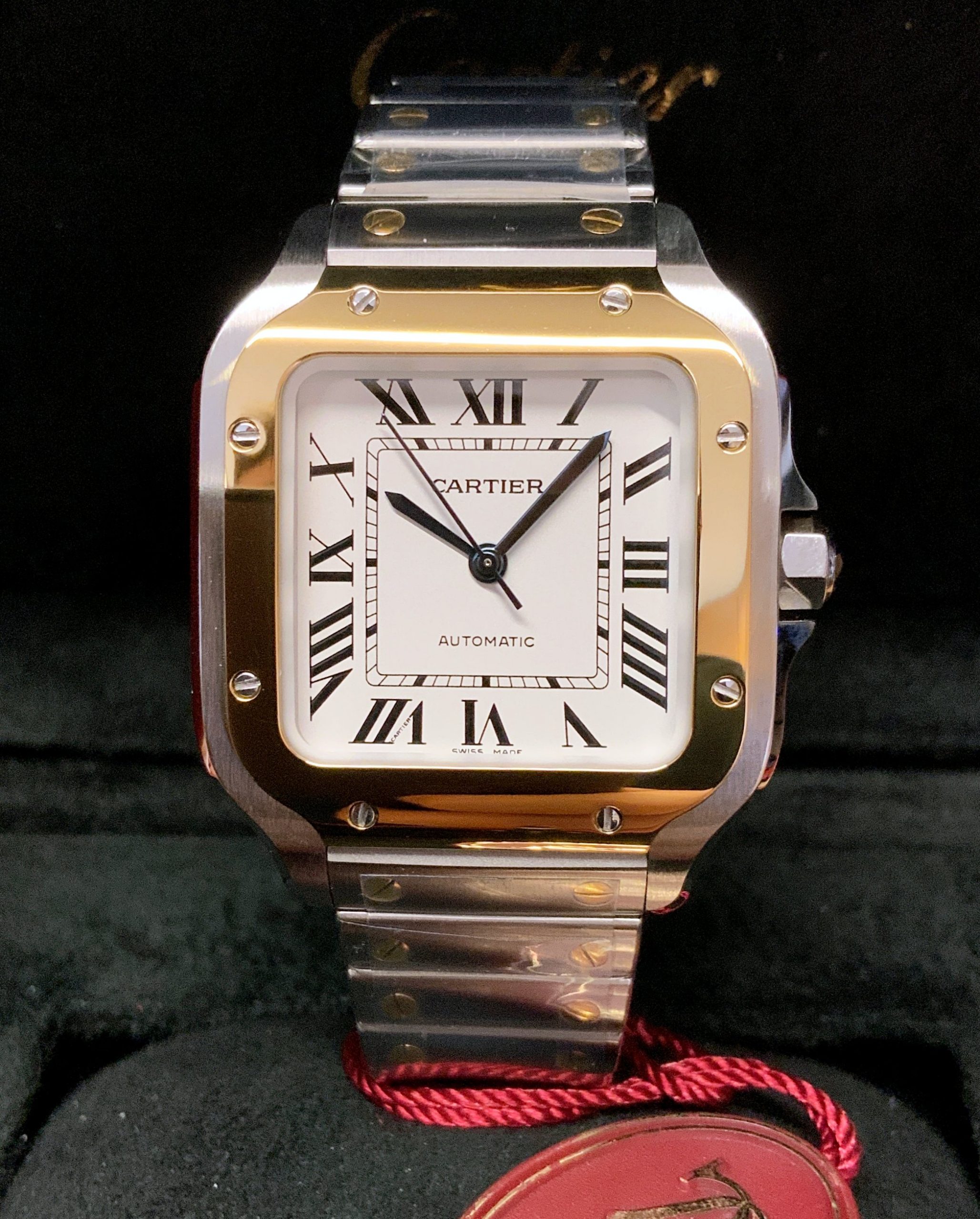 Cartier replica Santos De Cartier W2SA0007 Medium Size white dial