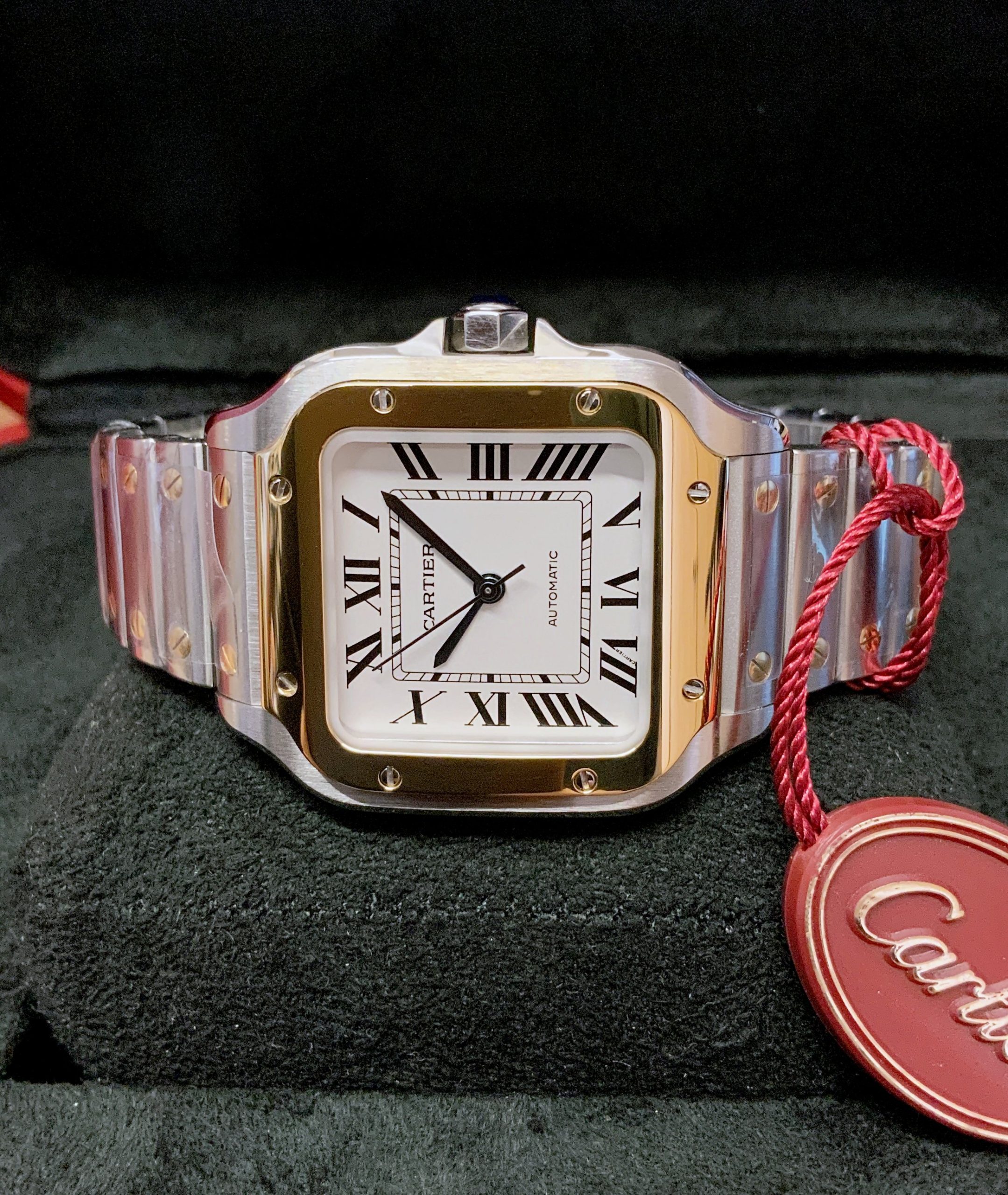 Cartier replica Santos De Cartier W2SA0007 Medium Size white dial - immagine 5