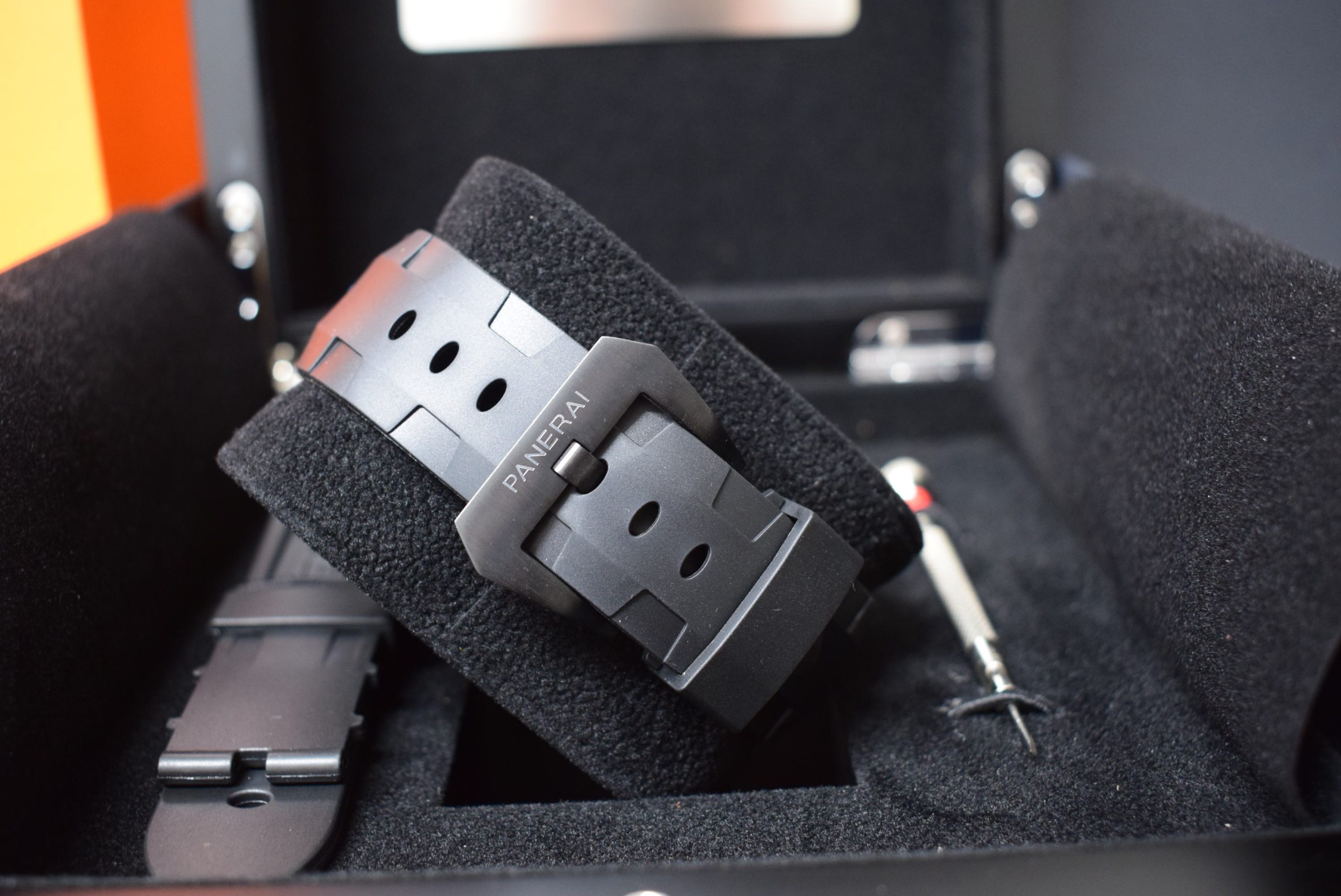 Officine Panerai replica luminor submersible carbotech pro-hunter pvd rubber-b - immagine 9