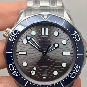 OMEGA REPLICA SEAMASTER DIVER GREY 300M SUPER CLONE 8800 MOVEMENT BLUE CERAMIC BEZEL