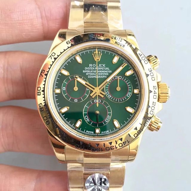 Rolex replica daytona 116508 oro giallo green dial john mayer