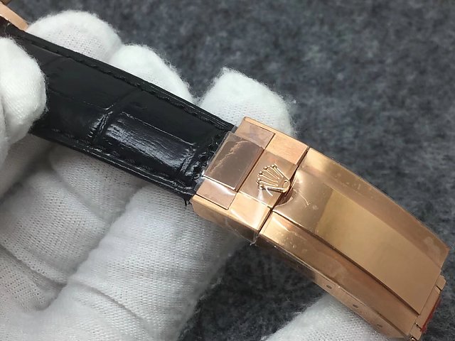 Rolex replica Daytona 116515 rose Gold Oysterflex rose dial - immagine 13