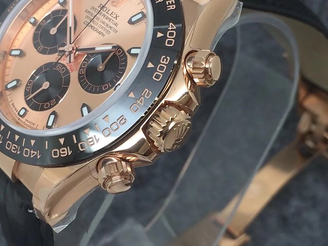 Rolex replica Daytona 116515 rose Gold Oysterflex rose dial - immagine 6