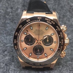 Rolex replica Daytona 116515 rose Gold Oysterflex rose dial