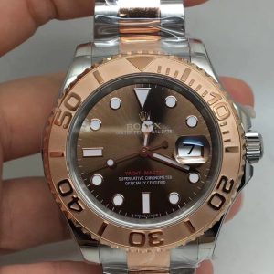 REPLICA ROLEX YACHTMASTER 40MM 116623 TWO TONE BROWN DIAL