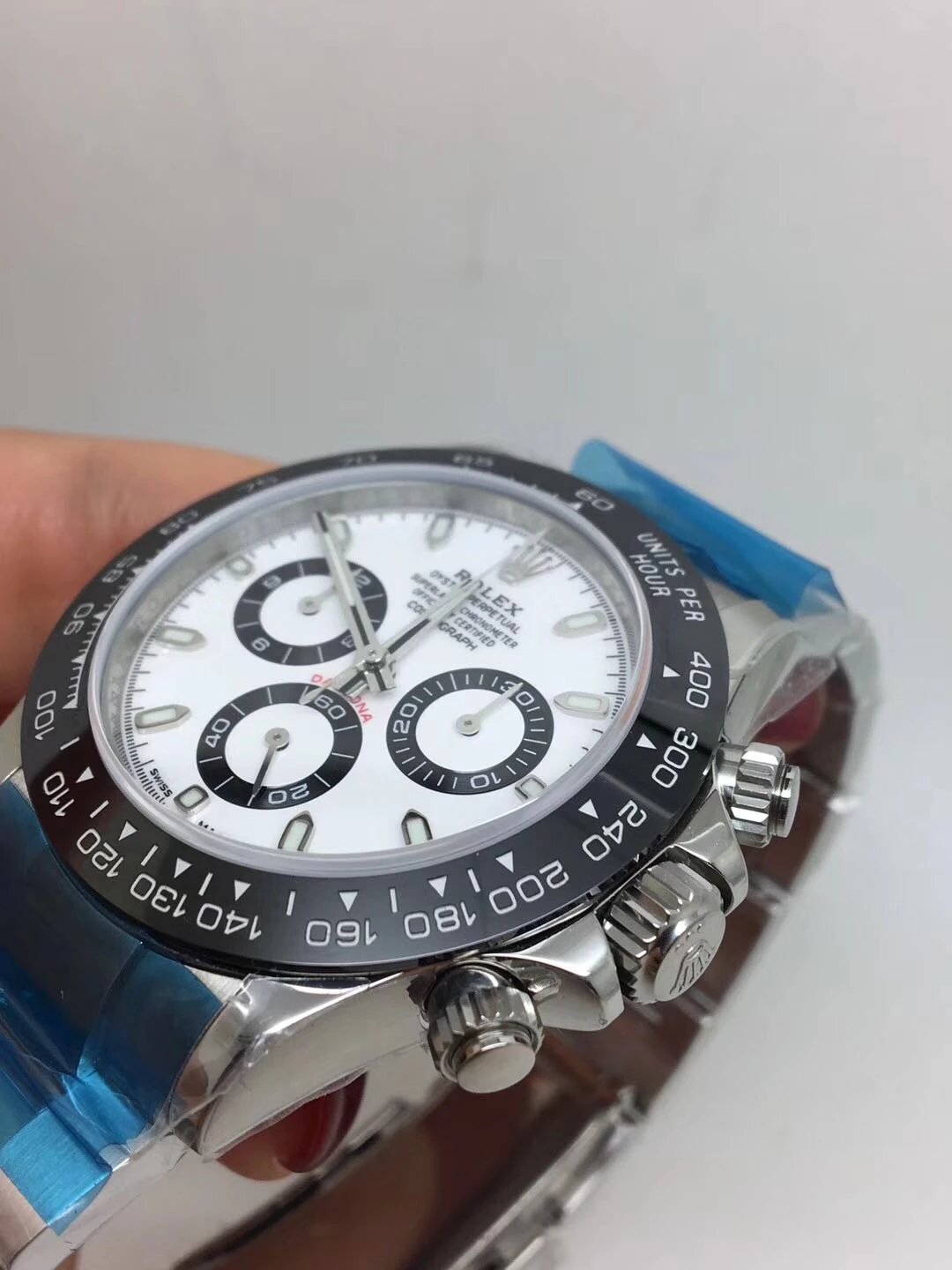Rolex replica daytona acciaio ceramichon white dial 116500LN orologio replica copia imitazione - immagine 6