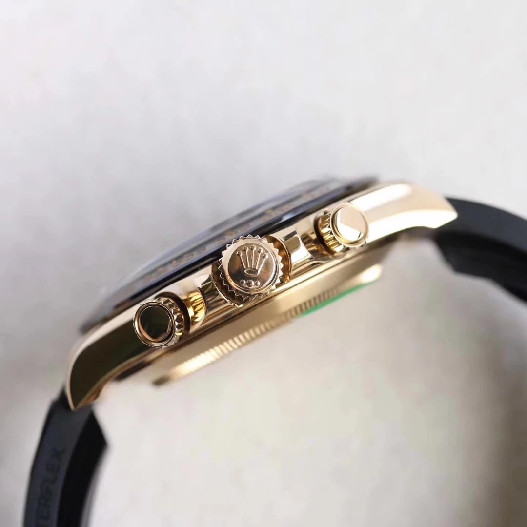 Rolex replica Daytona 116518LN yellow Gold Oysterflex pikachu dial - immagine 4