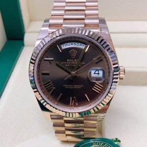 Rolex replica Day-Date II choco 40 228235 Rose Gold