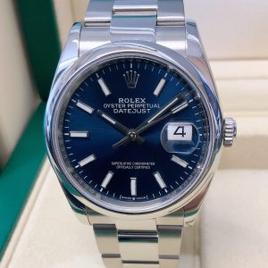 Rolex replica Datejust 36 126200 Blue Baton Dial oyster