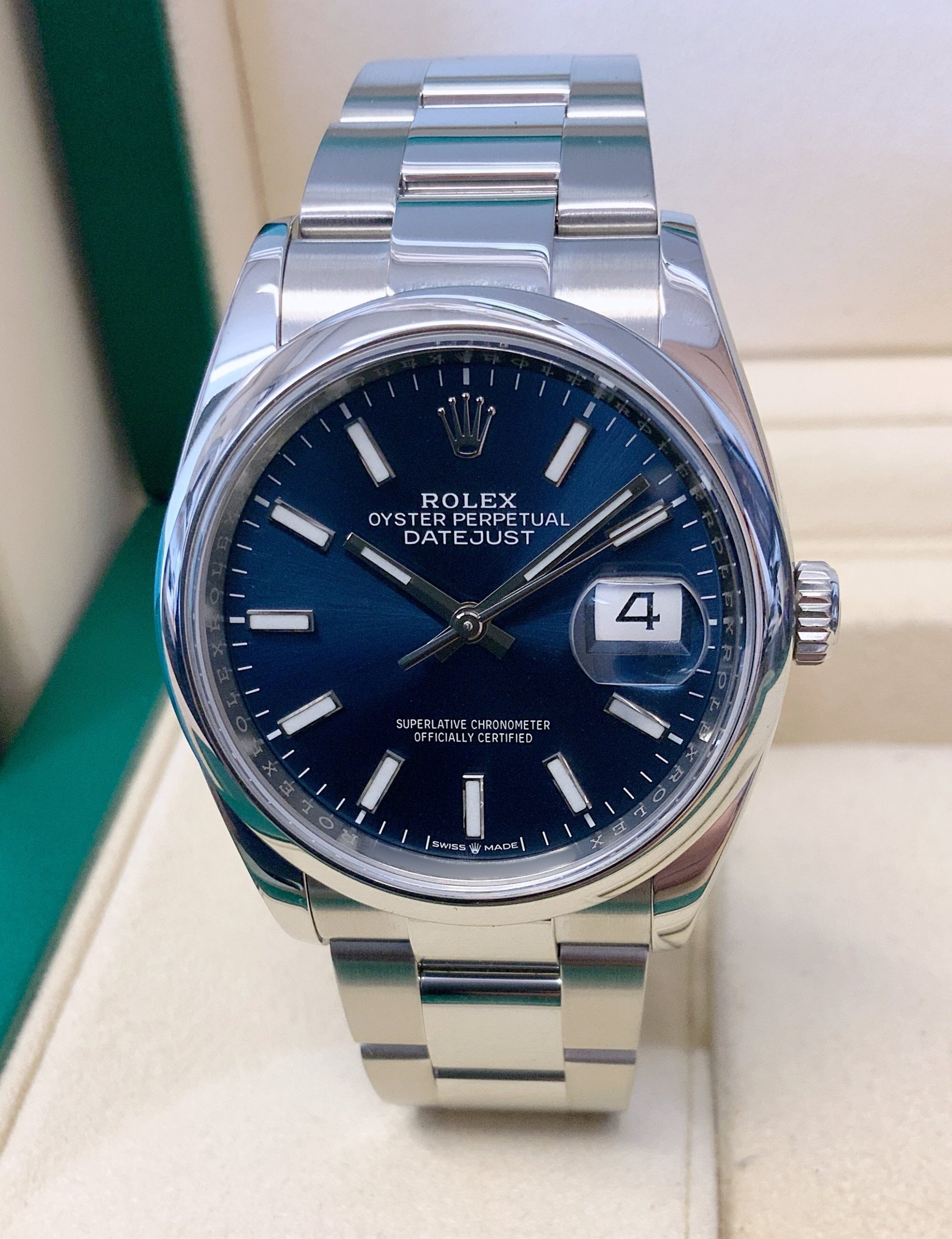 Rolex replica Datejust 36 126200 Blue Baton Dial oyster