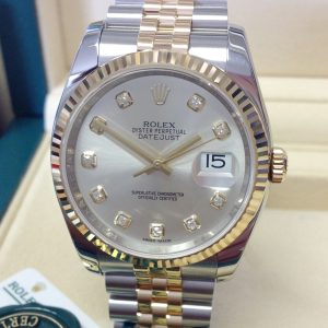 Rolex replica Datejust 36mm 116233 Silver Diamond