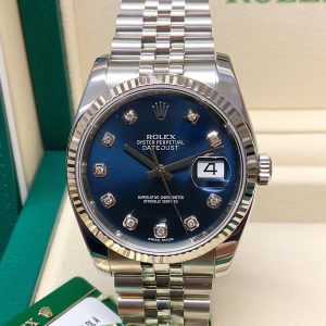 Rolex replica datejust acciaio blu brillantini jubilèè imitazione replica orologi