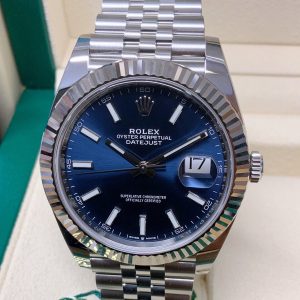 Rolex replica datejust 36mm 126334 blue dial indici 3235 clone movement