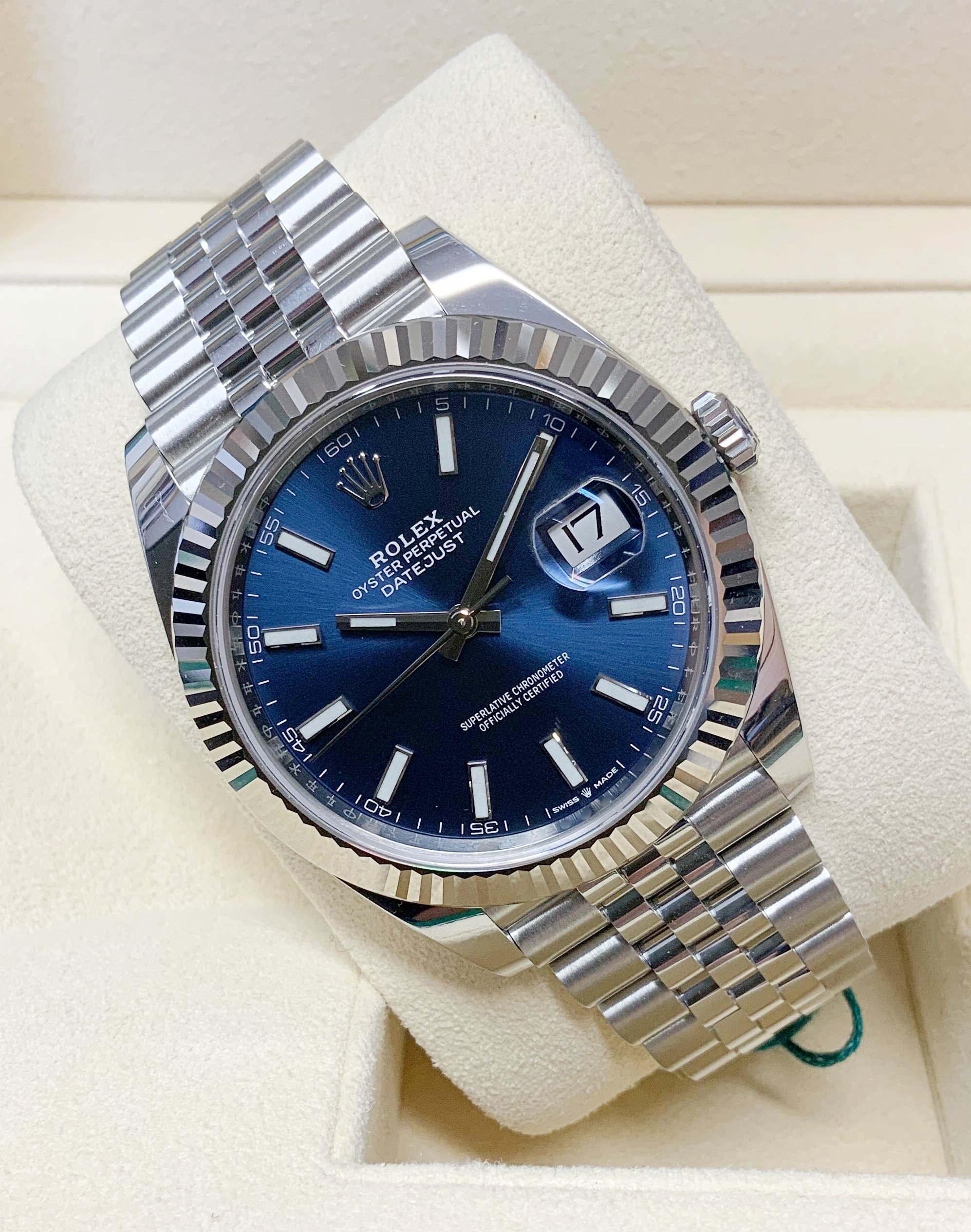 Rolex replica Datejust 41mm 126334 blue Dial 3235 clone movement - immagine 12