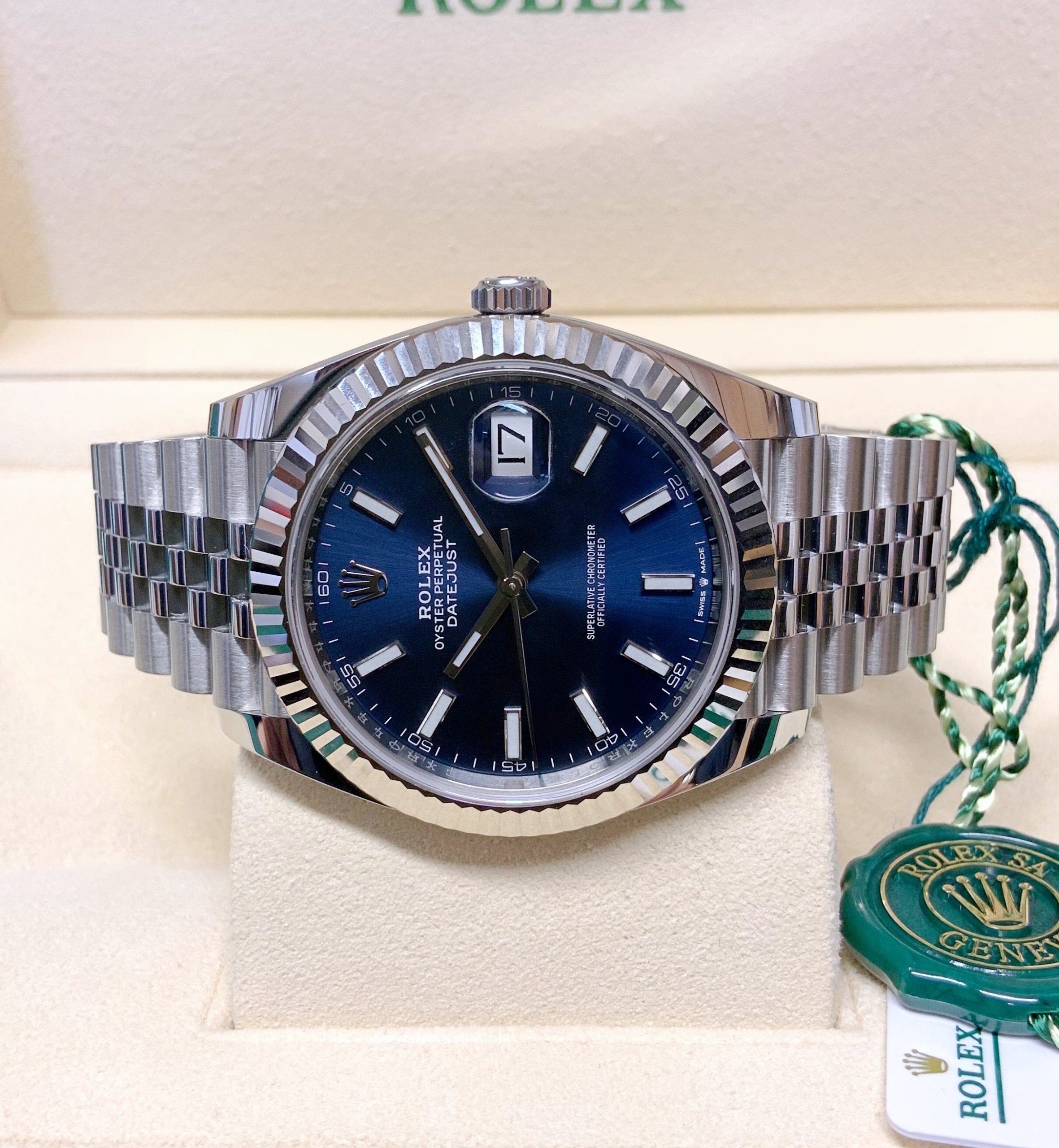Rolex replica Datejust 41mm 126334 blue Dial 3235 clone movement - immagine 4