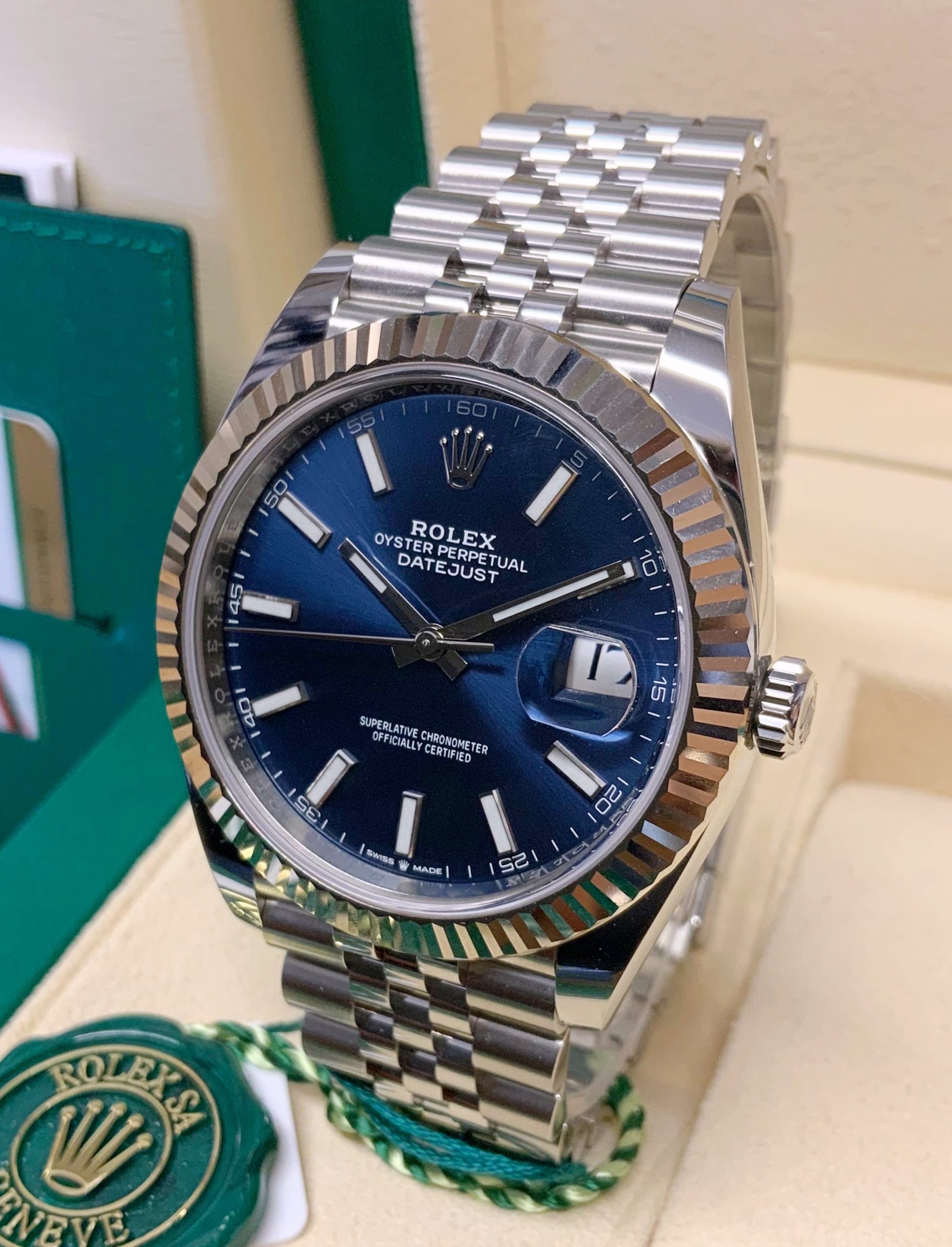 Rolex replica Datejust 41mm 126334 blue Dial 3235 clone movement - immagine 14