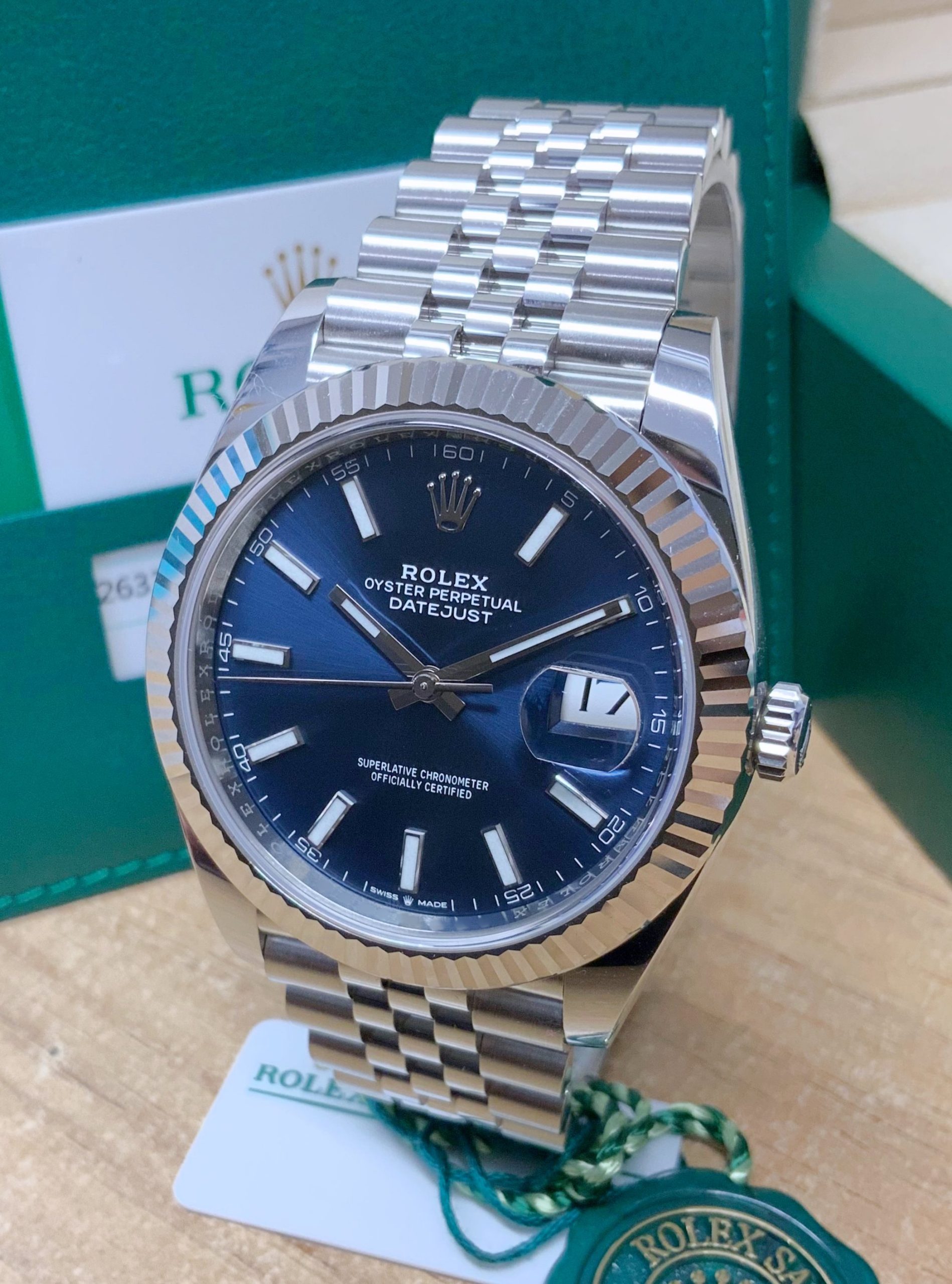 Rolex replica Datejust 41mm 126334 blue Dial 3235 clone movement - immagine 7