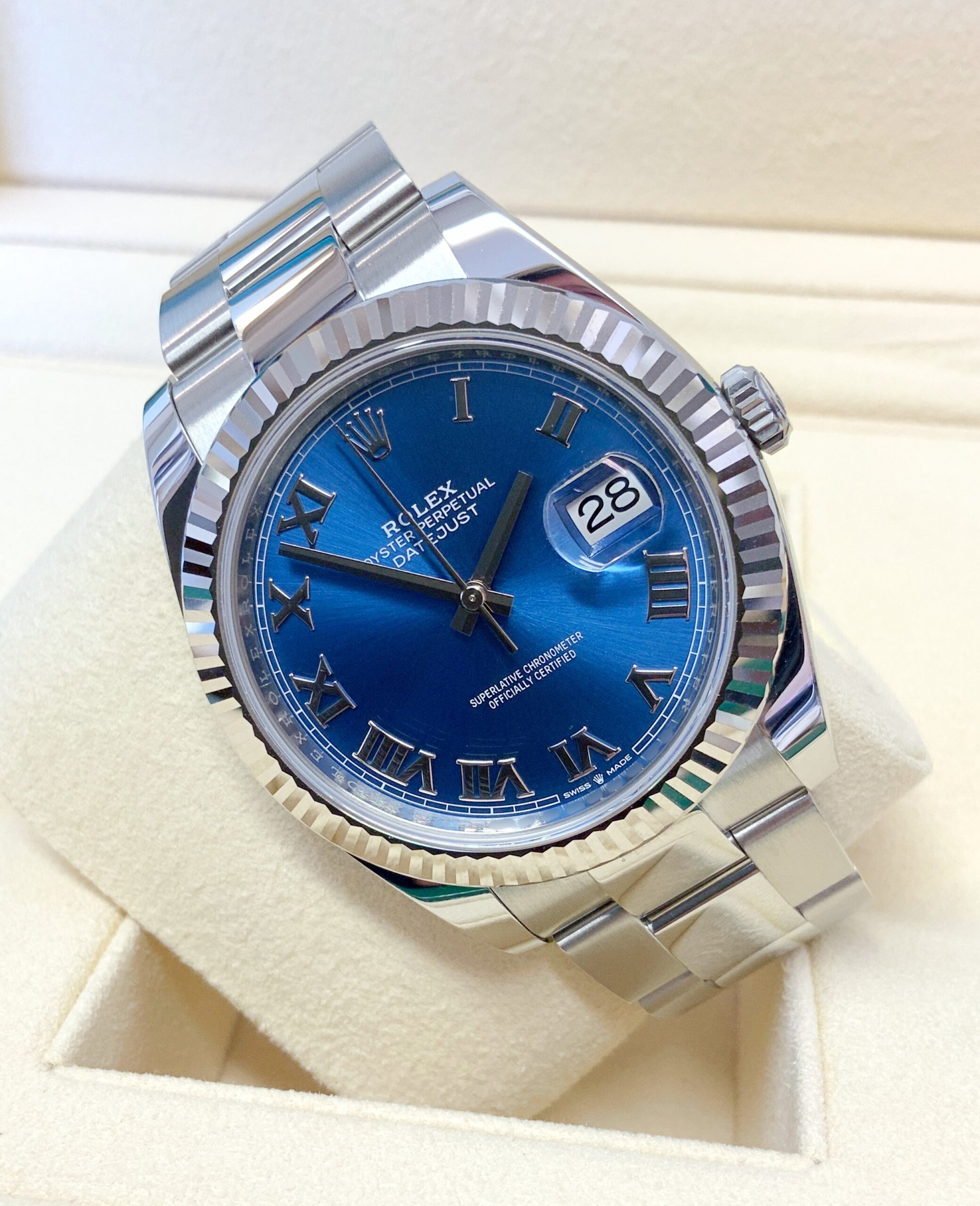 Rolex replica Datejust 41mm 126334 Blue Roman oyster - immagine 4
