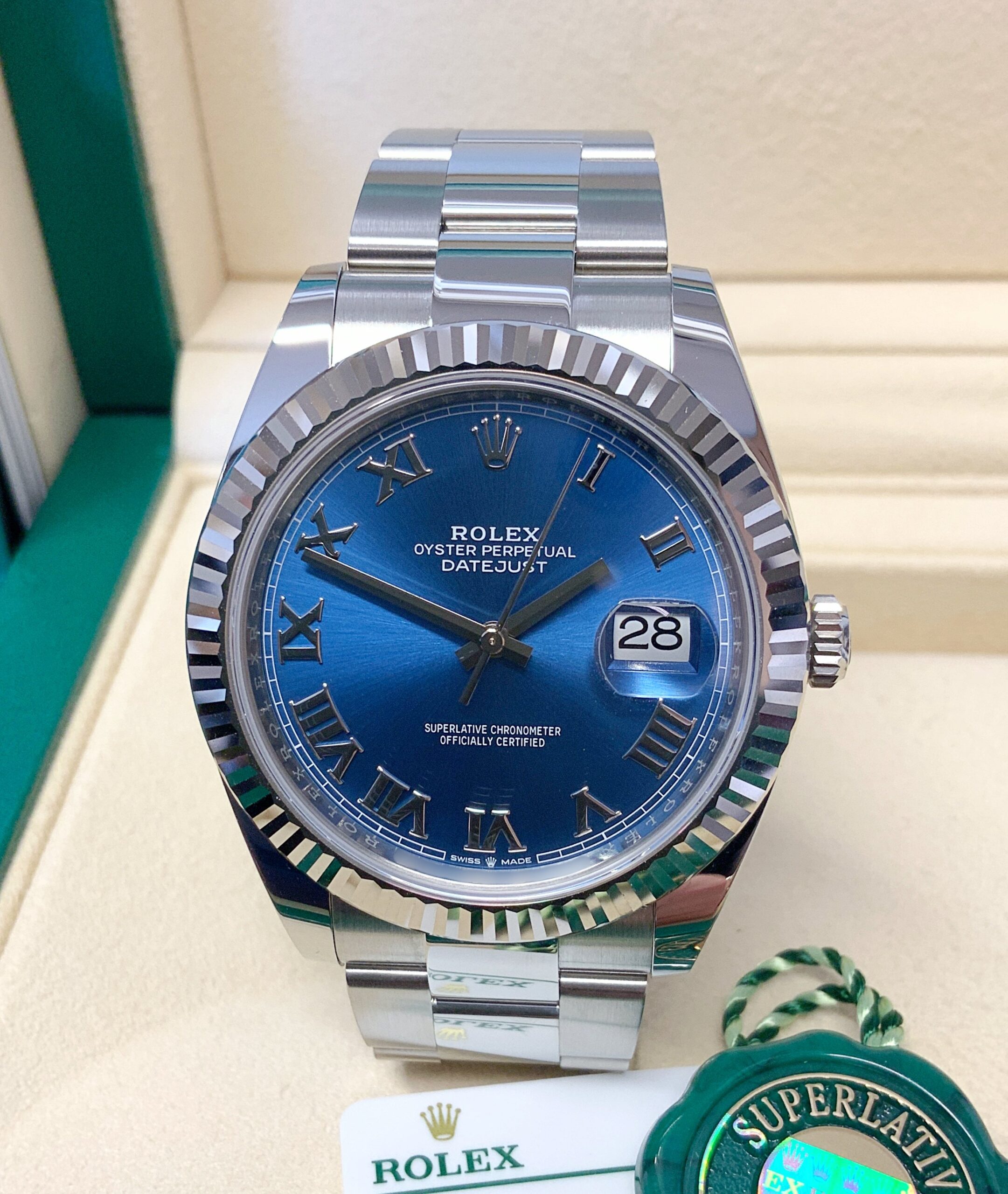 Rolex replica Datejust 41mm 126334 Blue Roman oyster