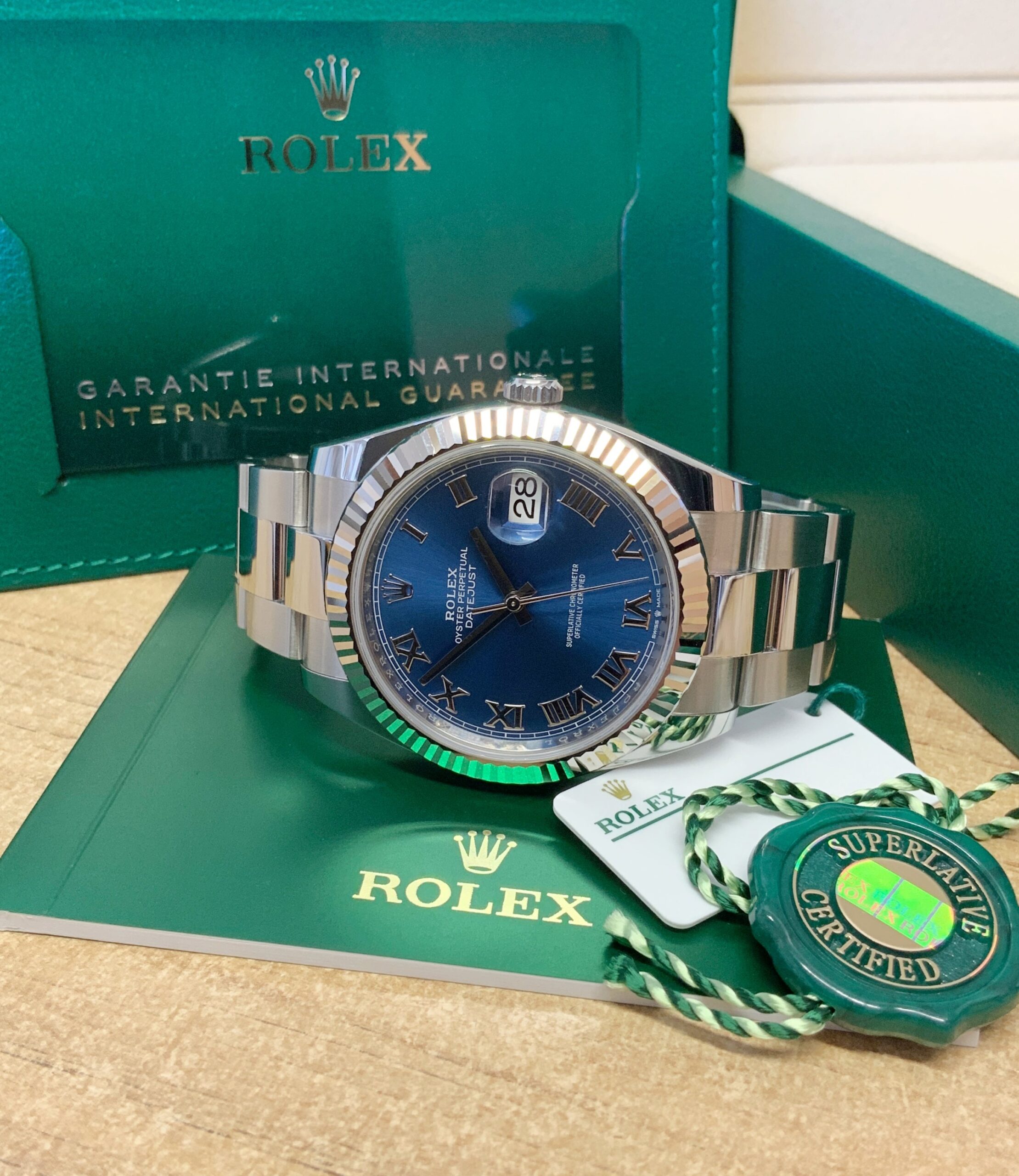 Rolex replica Datejust 41mm 126334 Blue Roman oyster - immagine 5
