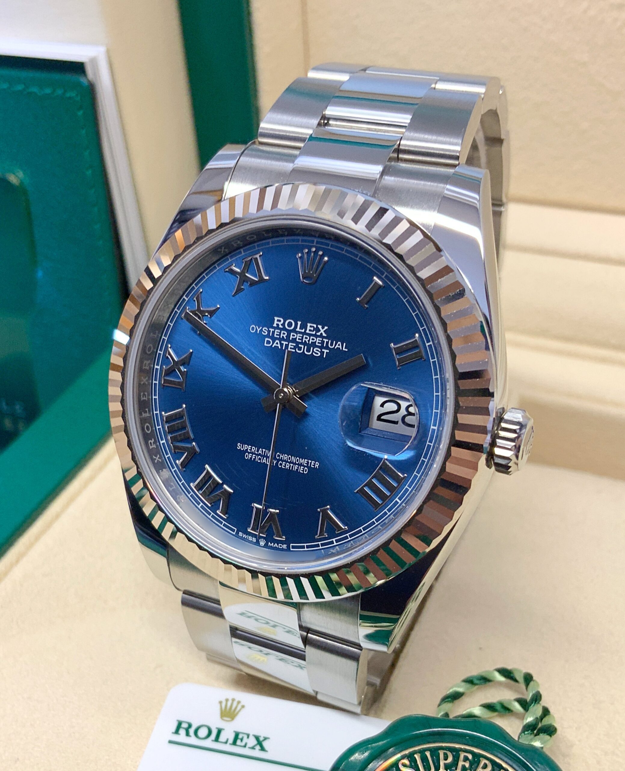 Rolex replica Datejust 41mm 126334 Blue Roman oyster - immagine 6