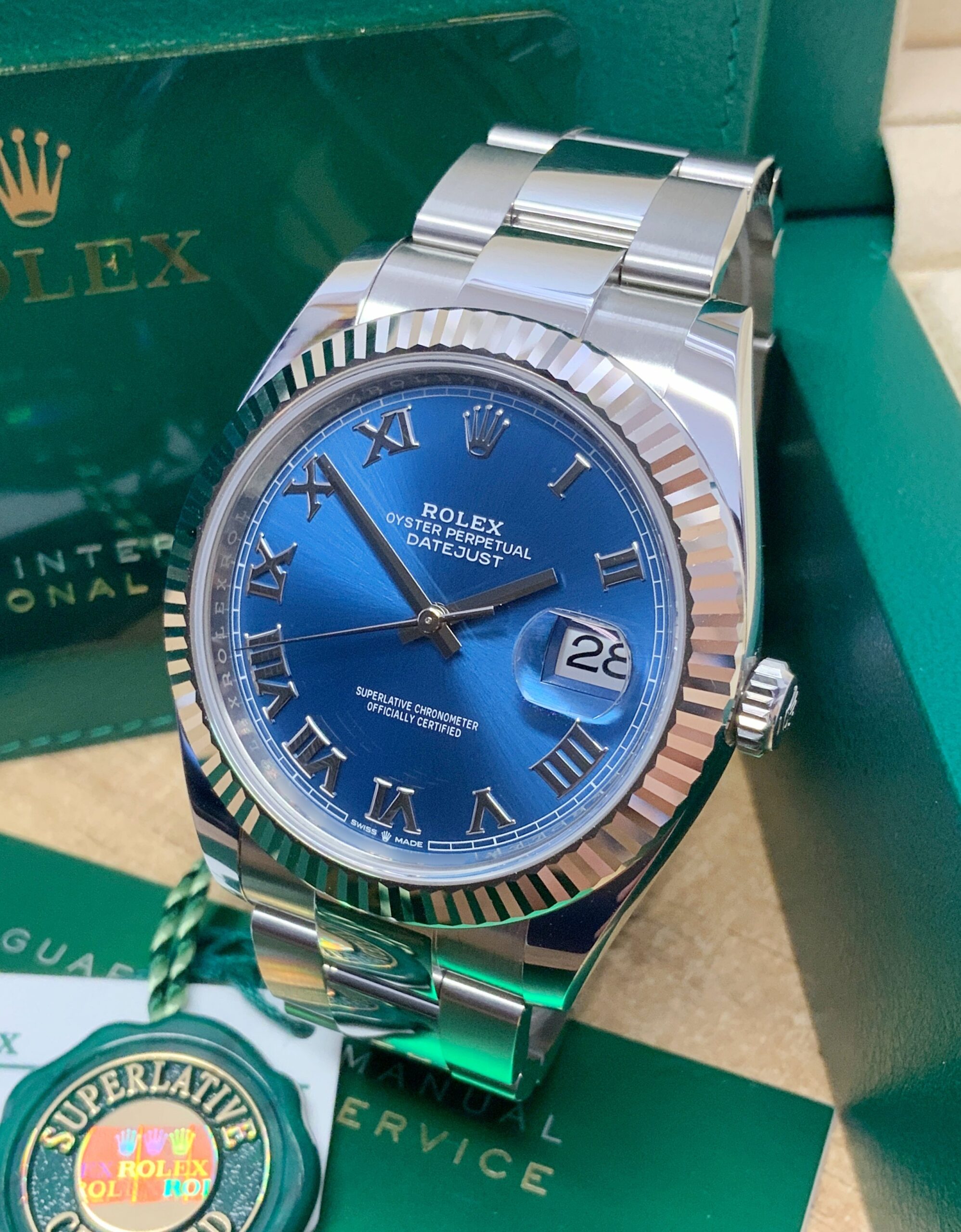 Rolex replica Datejust 41mm 126334 Blue Roman oyster - immagine 7