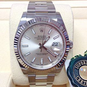 Rolex replica Datejust 41mm 126334 Silver Dial orologio copia