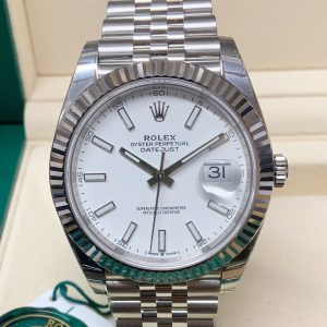 Rolex replica Datejust 41mm 126334 White Dial jubilee bracelet