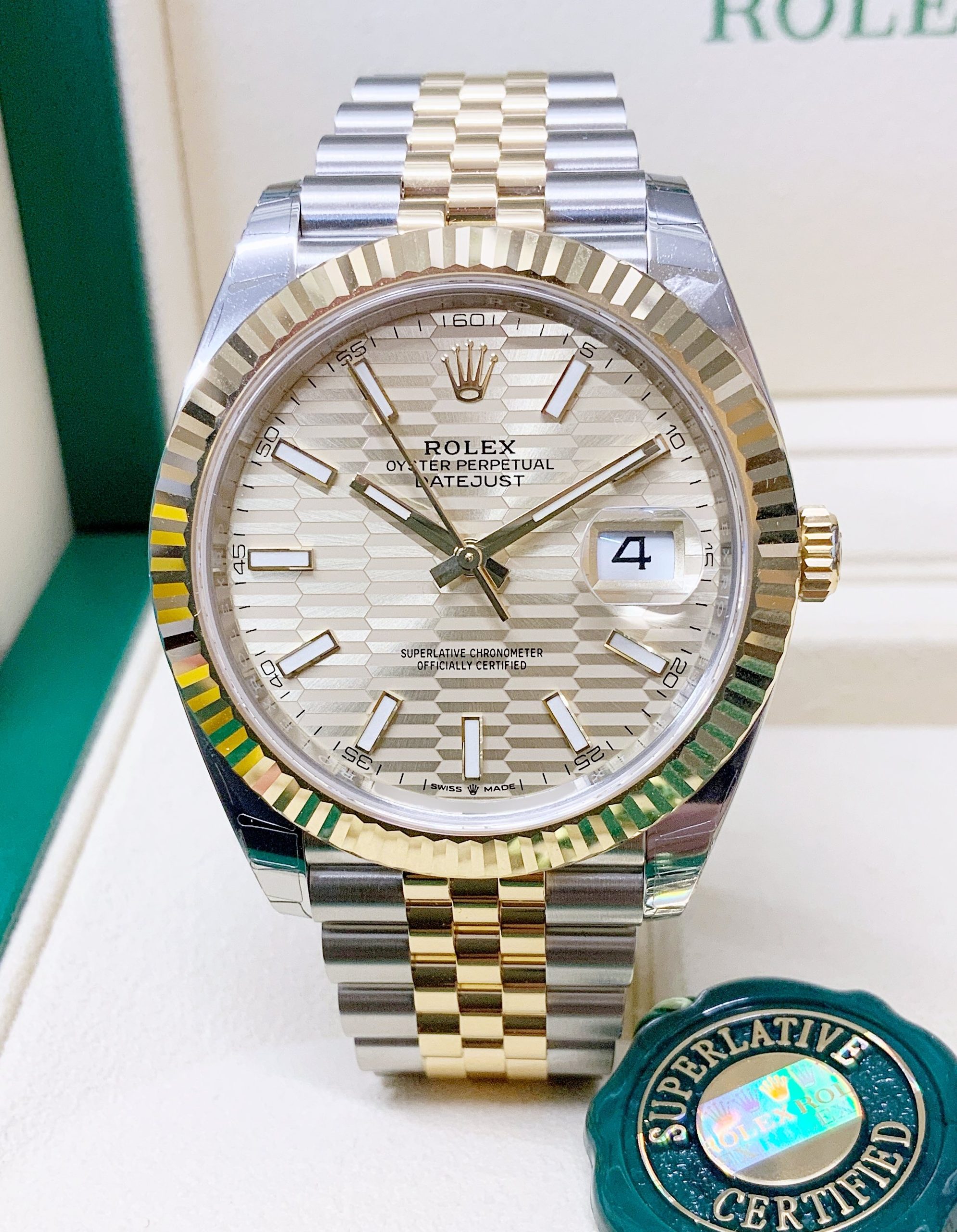 Rolex replica Datejust 41mm fluted motif 126333 Bi-Colour