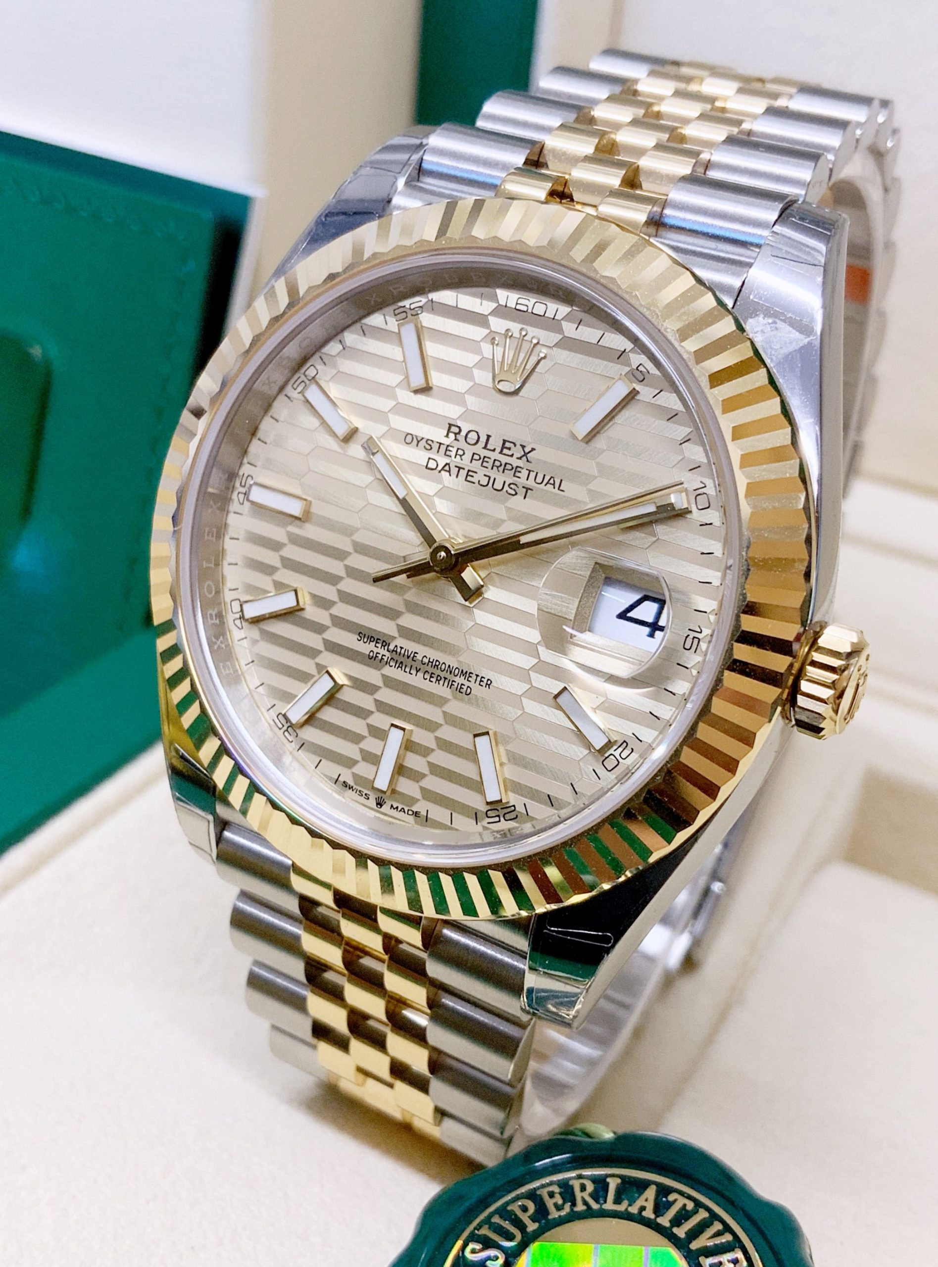 Rolex replica Datejust 41mm fluted motif 126333 Bi-Colour - immagine 4