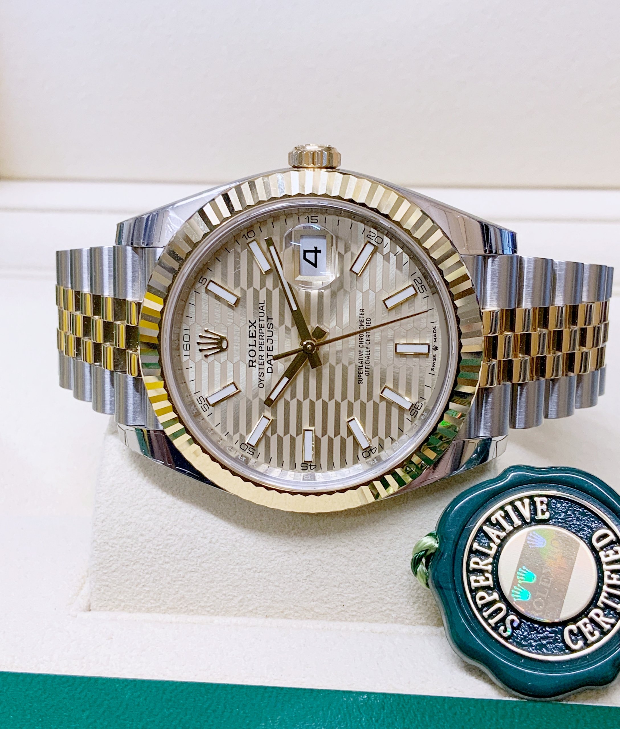 Rolex replica Datejust 41mm fluted motif 126333 Bi-Colour - immagine 5
